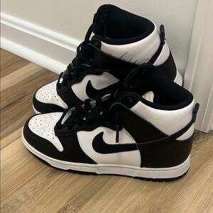 Nike Black and White High-Top Sneakers - Pandas
